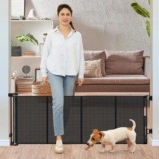 24 Inches Tall Retractable Baby Gates for Doorways, Short Dog Gates to Step O...