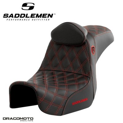 SITZBANK HARLEY DYNA / GLIDE SADDLEMEN Pro Series SDC Performance SC80604REDR...