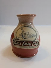 DENEEN POTTERY Amy’s Over Easy Cafe Bud Vase Stoneware 4" Sanibel Island FL