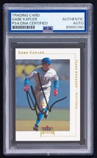 Gabe Kapler Signed 2001 Fleer Premium Card #82 (PSA) Texas Rangers On Card Auto