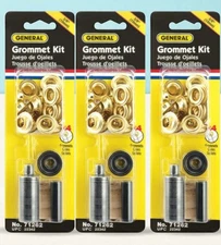 3 Sets General 3/8 in. D Brass Grommet Kit  MFR: 71262 SKU: 23084