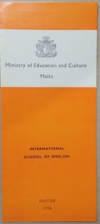 Malta Pamphlet Ministry of Education Culture International School English 1974