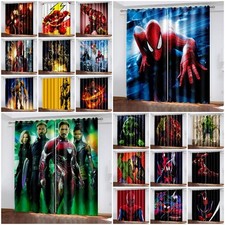 Kids The Marvel Spiderman Thick Blackout Curtains Thermal Ring Top Eyelet Gift