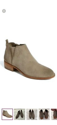 BP Boots Womens 9 M Kacee Casual Slip On Ankle Bootie Gray Suede Leather