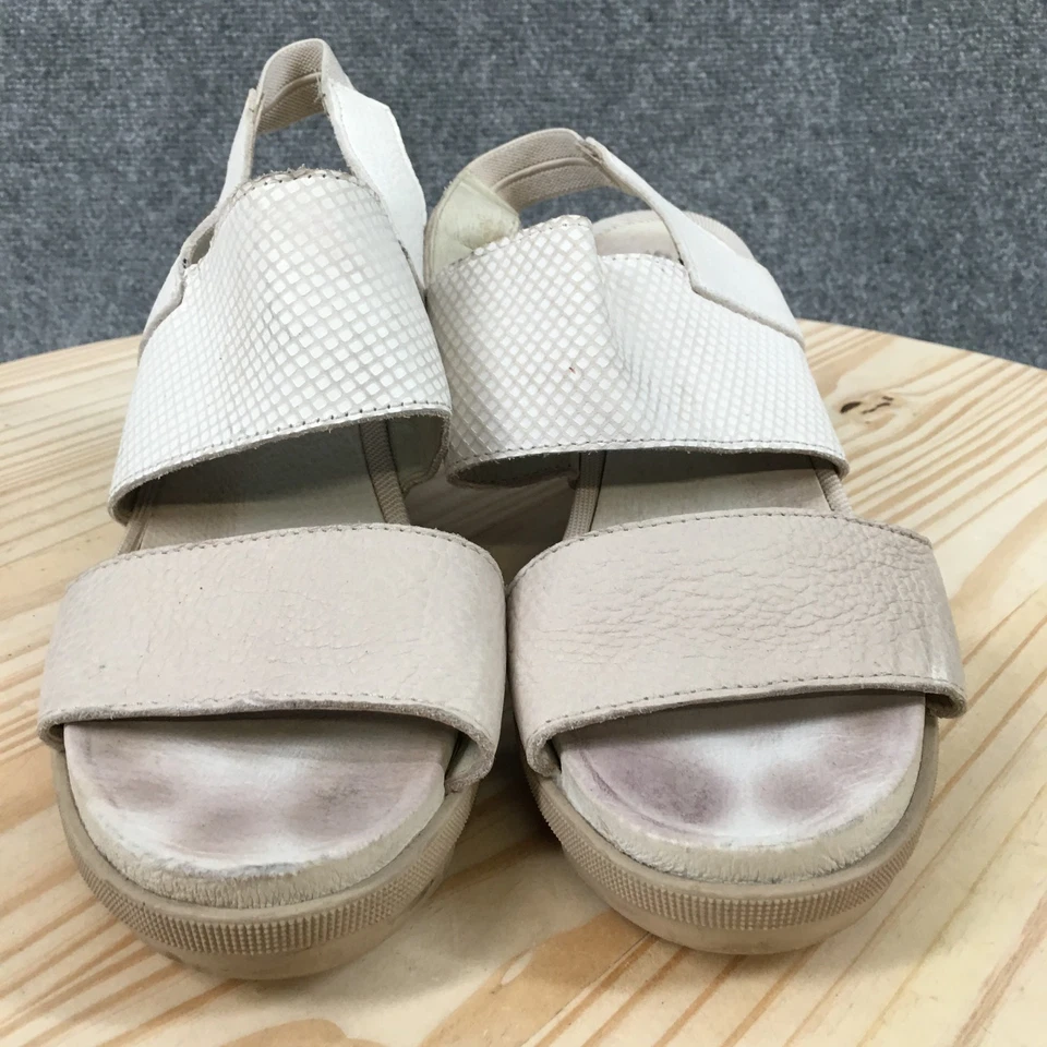 Sandalias Sorel para mujer 10 Joanie II informales con cordones cuña cuero beige claro Foto 4 de 4