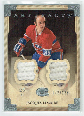 13-14 UD Upper Deck Artifacts  Jacques Lemaire  /125  Dual Jerseys  HOF