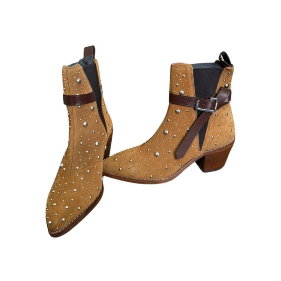 Zadig & Voltaire Tyler Cecilia Dream Studs Suede Boots New in Box - Image 4 of 4