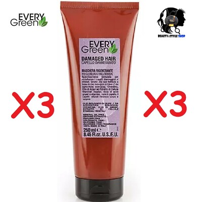 3X DIKSON EVERY GREEN DAMAGED HAIR REGENERATING MASK DAMAGED HAIR