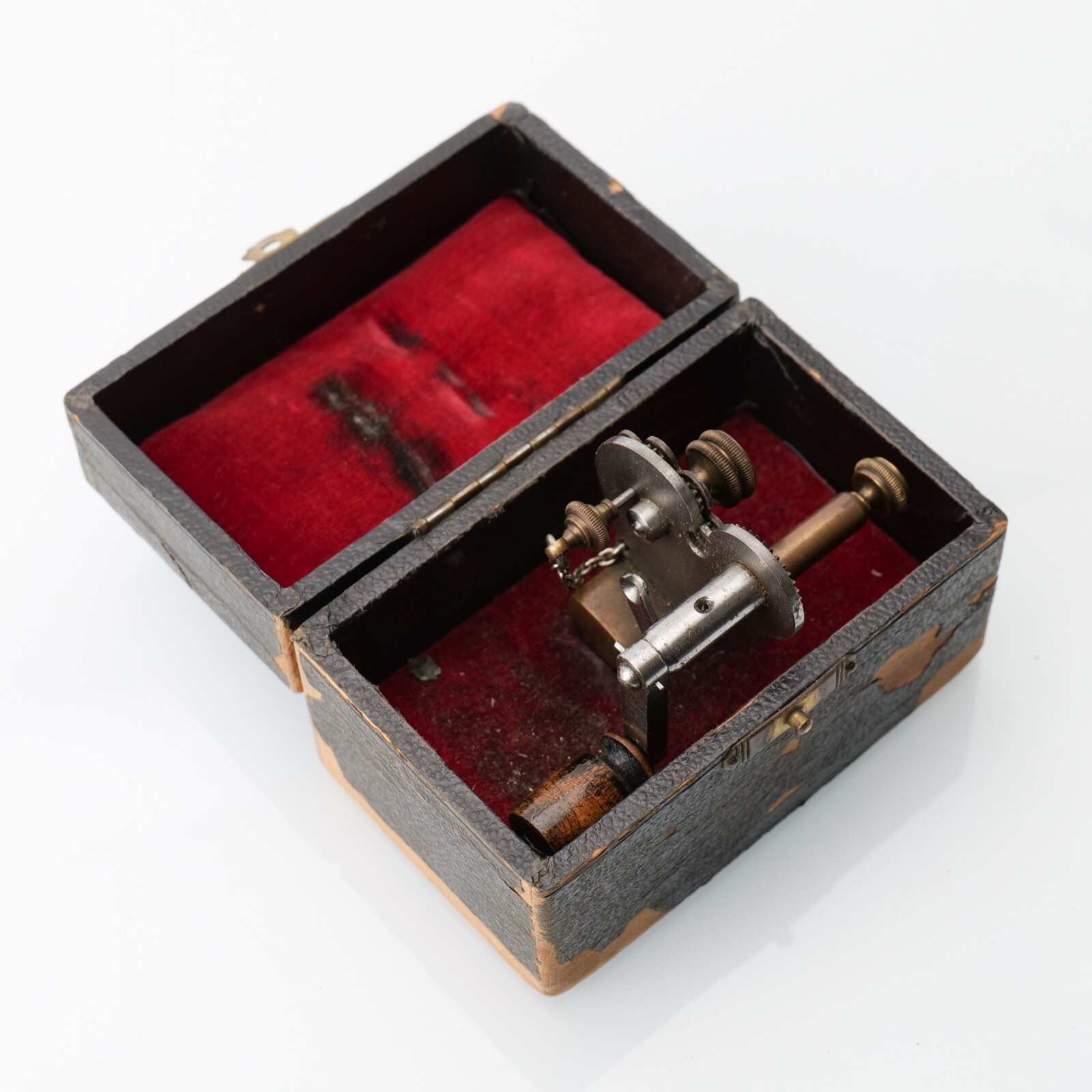 Antique Watchmaker Pocket Watch Bow Mill Cutter Original Box PreOwned