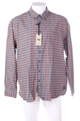 camel active button-down collar shirt Pattern XL blue shades NEW