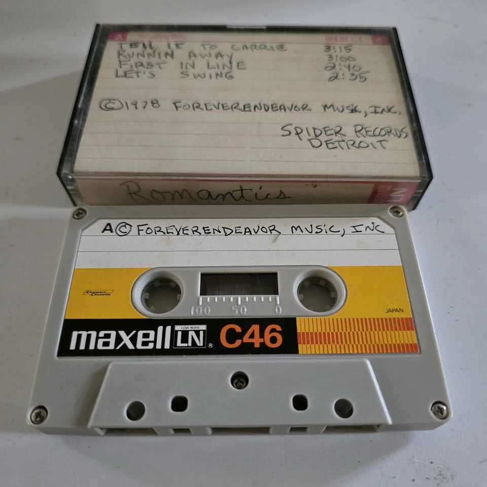 Original Master Cassette Tape Demo The Romantics Tell It To Carrie EP Spider Rec - Image 3 of 4