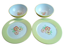 Target Home Melamine 2  Plates 9" & 2  Bowls 6.5" Multicolor Floral Set Of 4