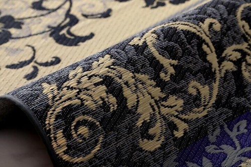Elegance Tatami Rug Floral Pattern Japanese Rush Grass Igusa Made in Japan 8129 - Picture 15 of 18