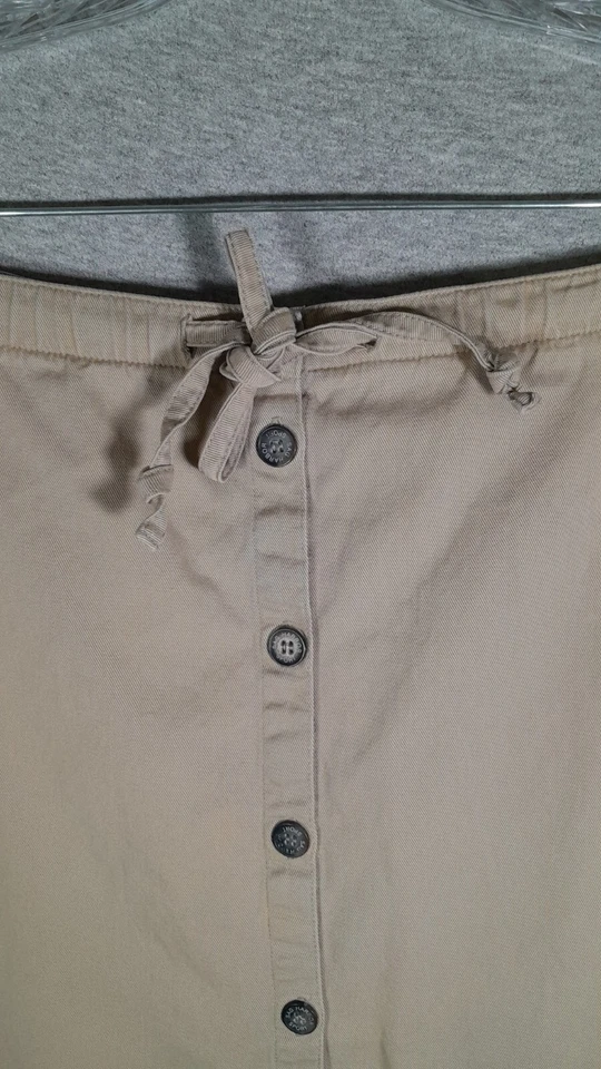 Falda De Colección Sag Harbor Sport Petites Para Mujer Medio Bronceado Cordón Botón Delantero Foto 2 de 4