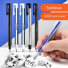 Eraser Flat / Super Fine Rubber Tip Pen Type High Precision Pencil Eraser New