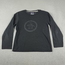 Penguin Munsingwear Sweater Mens Medium Gray Casual Pullover Sweatshirt