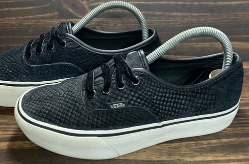 Vans Snake Skin Platform Womens Size 7.5 Shoes Black White Athletic Sneakers - Picture 2 of 7