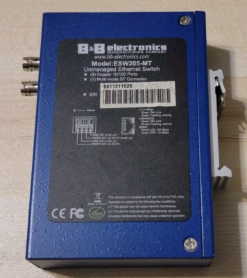 B&B Electronics Ethernet Switch ESW205 Industrial Used