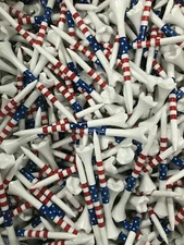 Pride Sports Evolution USA American Flag Stars & Stripes  Golf Tees 3 1/4 New!!