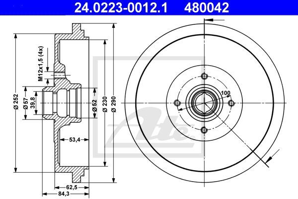 Tambours de frein arrière VW Passat B3 B4 break Variant 1.9 TDI kit essieu 4 trous