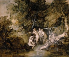 Thomas Gainsborough - Diana and Actaeon Giclee Fine Art Print on Canvas 48"