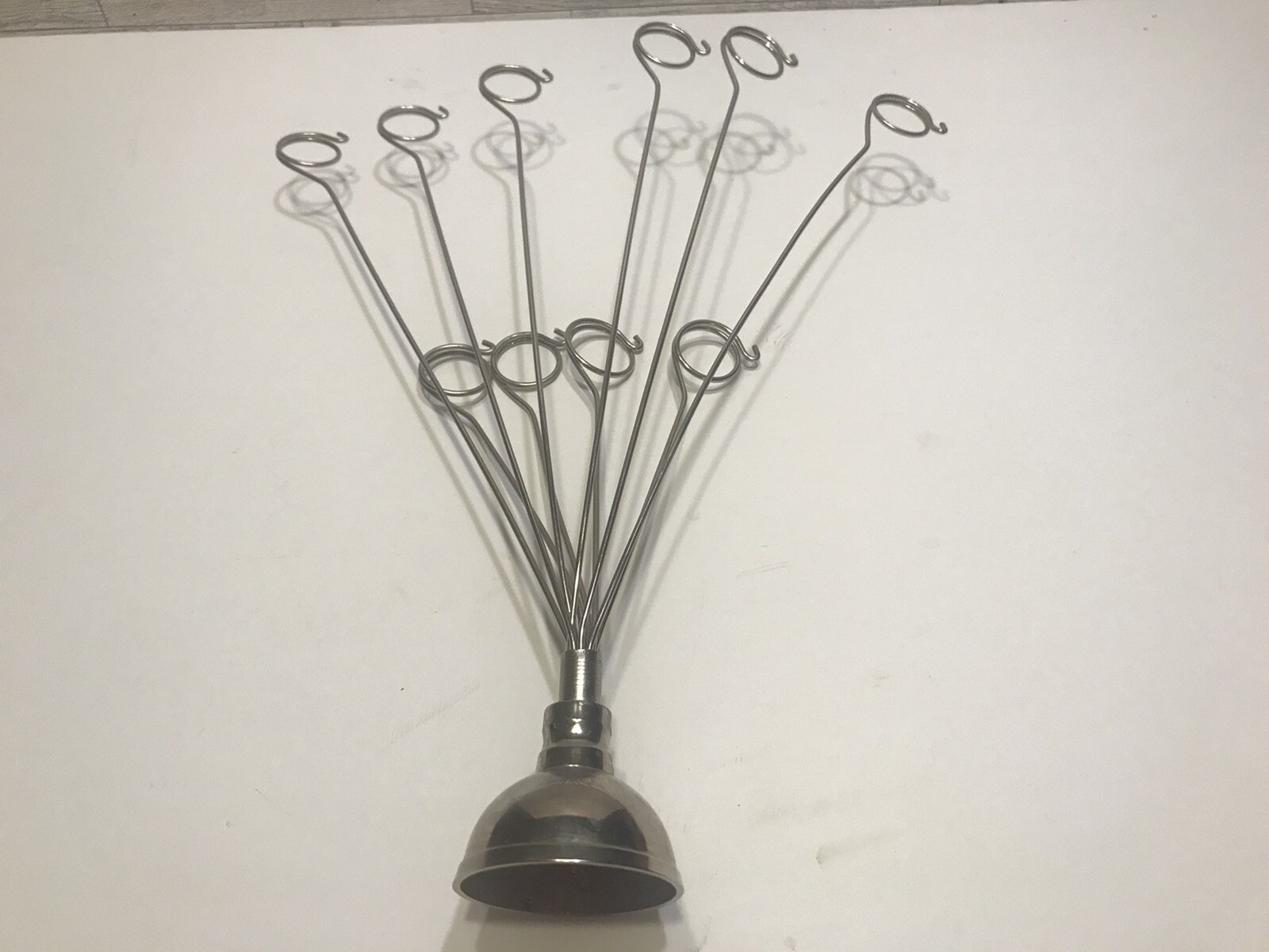 Vintage Metal Photo Picture Card Tree Holder Stand w/ 10 Clips - Picture 6 of 6