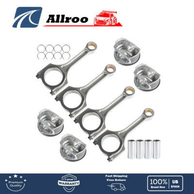 11-19 For Hyundai Sonata Sorento Kia Optima 2.4L Connecting Rod Piston Kit 4 Set