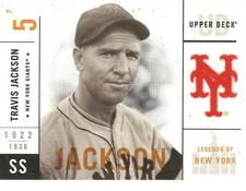2001 UPPER DECK LEGENDS OF NEW YORK TRAVIS JACKSON BASEBALL CARD   #39