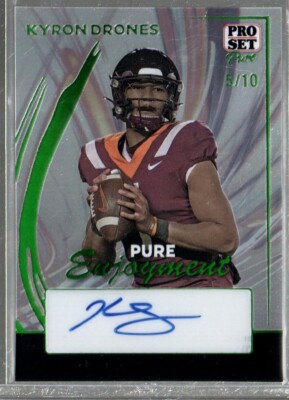 Kyron Drones 2024 Leaf Pro Set Holo Green Pure Engagement Auto /10