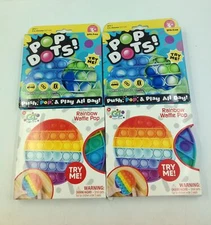 Rainbow Waffle Pop Dots Fidget Sensory Pad Gift Toy Kids Birthday Lot 4