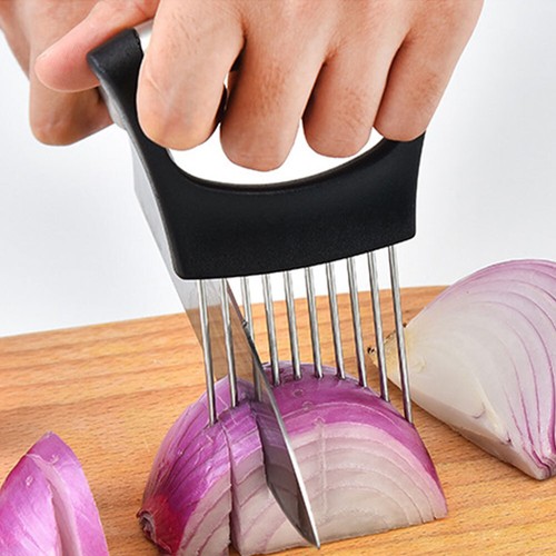 Onion Slice Holder Stainless Steel Kitchen Chopper Slicing Tool Kitchen Gadgets - Bild 5 von 20
