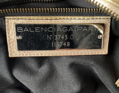 Balenciaga 115748 The City Handbag Shoulder 2way Ivory Beige w/Mirror Strap - Picture 3 of 14