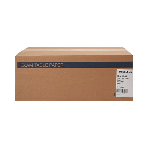McKesson Exam Table Paper Premium White Crepe 21 in x 125 ft 12 Rolls