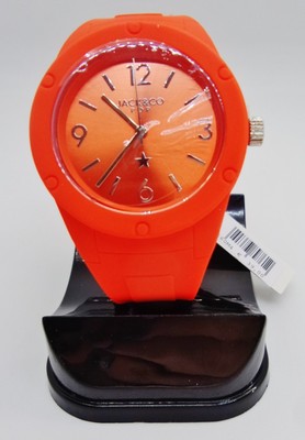 NUOVO JACK \u0026 CO POP OROLOGIO UOMO DONNA RAGAZZA RAGAZZO ARANCIONE SILICONE  TOUCH | eBay