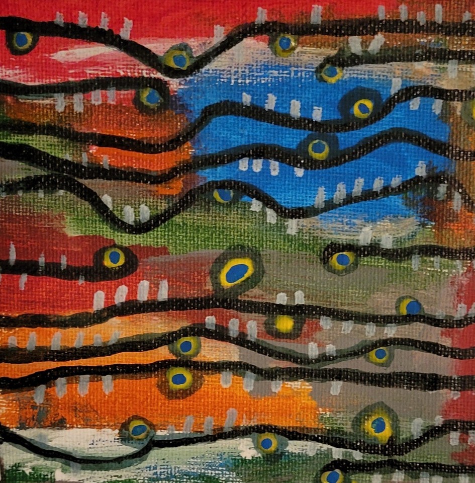 Original Abstract Painting, 4x4in Canvas, Acrylic, OOAK eBay