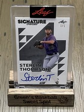 2023 Leaf Signature Series Sterlin Thompson Auto 1/1 Colorado Rockies