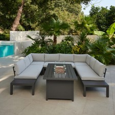Garden Luxury Set L-Shape Set U-Shaped Set with Rising Table or Fire Pit Table