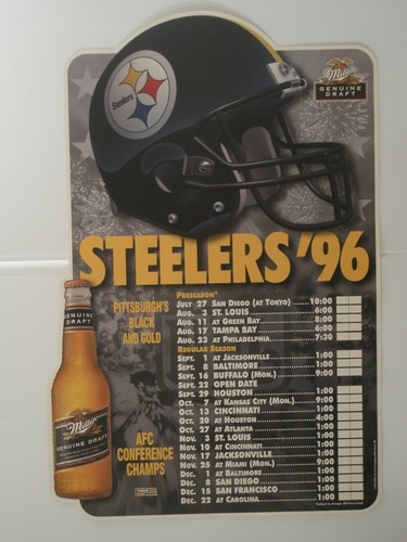 PITTSBURGH STEELERS Poster CHOICE Lambert SCHEDULE Bradshaw Harris Beer ORIGINAL - Picture 22 of 29