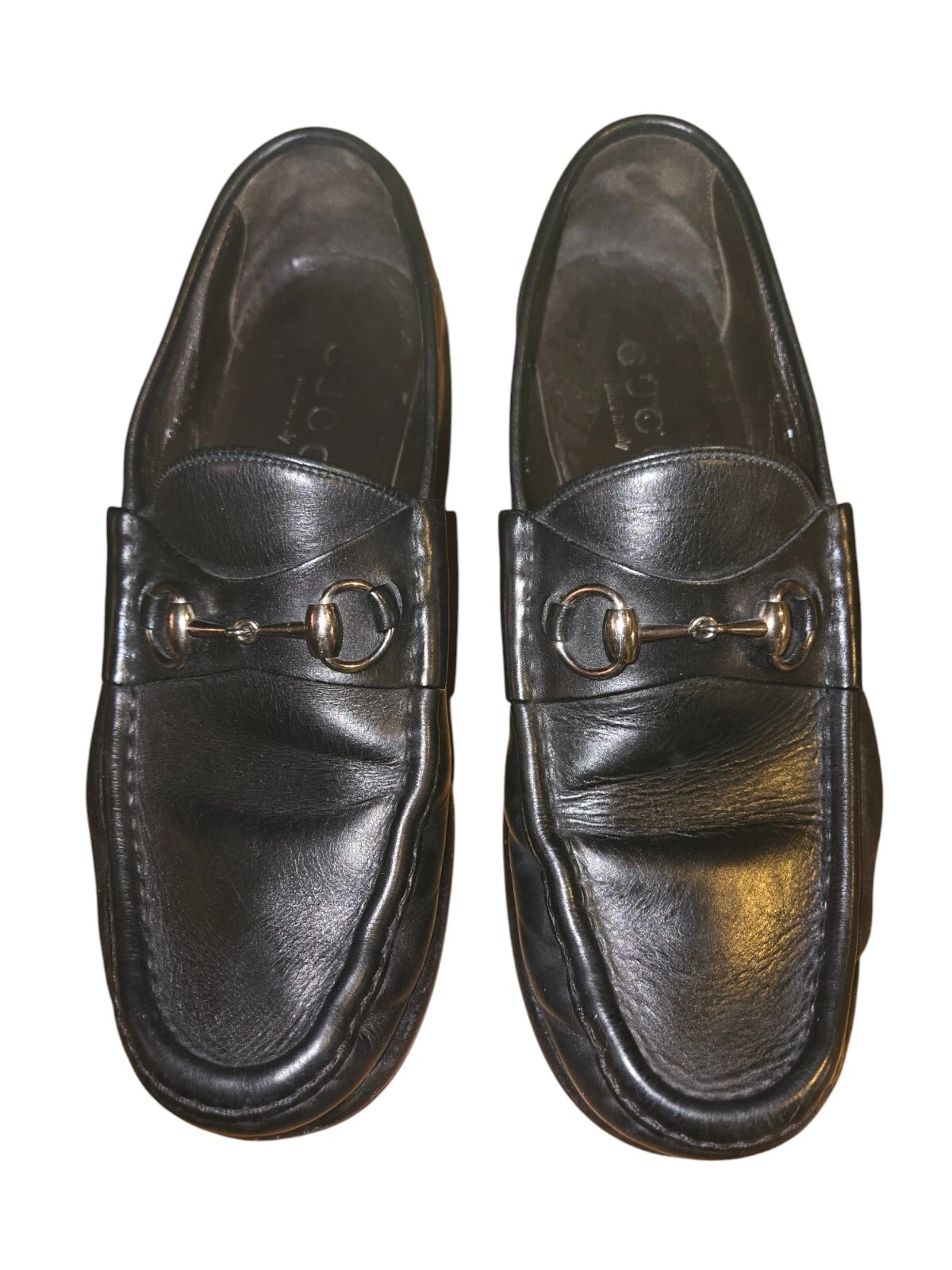 Chaussures habillées mocassins homme Gucci Horsebit US 9 D marron foncé chaussure Gucci cuir