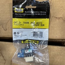 (3) Hubbell Premise Wiring HD58A3 Cat 5 T568B Jack White *** FREE SHIPPING ****