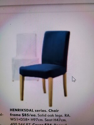 IKEA cover for HENRIKSDAL Chair Boeryd Dark Blue - New | eBay