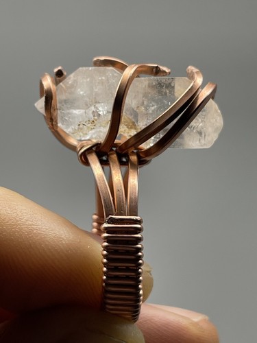 Tibetan Quartz DT Point Copper RING Size 8.25 Healing Protection Beautiful! P51 - Picture 9 of 12