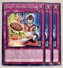 Yugioh! 3x Chef's Special Recipe WISU-EN040 Rare 1st Ed NM