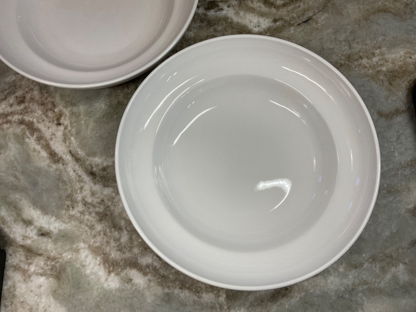 Fine Porcelain Pasta Bowls Euro Ceramica White Essential. Set Of 2 New.