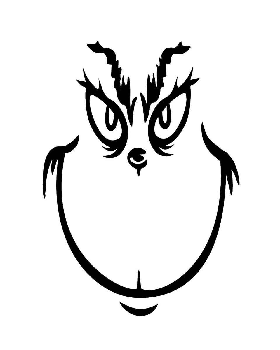 Grinch Face Coloring Page - S L1200