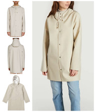 Stutterheim Raincoat Jacket Coat Size L Unisex 100% Waterproof Ventilated Oyster