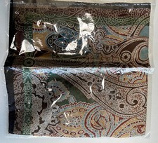 NIP Vintage OSCAR DE LA RENTA Silk Scarf Browns/Greens BEAUTY Rare Find 20-1/2"