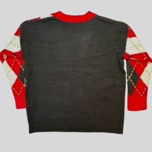 Celebrate Together Ugly Christmas Cardigan Pullover Large Oh Snap! Lebkuchen - Bild 2 von 13