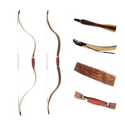 52" Handmade Recurve Bow - 35Lbs To 50Lbs Attila Mongolian Style Longbow