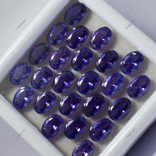 21 Pcs Natural Certified Tanzanite Purple Oval Shape Loose Gemstone 7x5 MM Lot - Picture 6 of 6